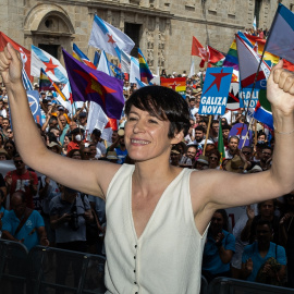 La portavoz nacional del BNG, Ana Pontón, en al celebración del Día da Patria Galega en Santiago.