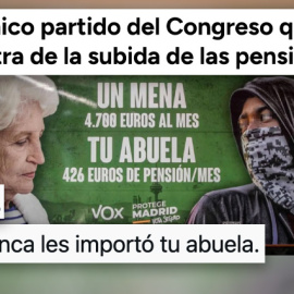 Comentarios al voto de Vox contra la subida de las pensiones.