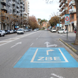 Imatge de la zona d'accés a la ZBE de Tarragona a l'avinguda Vidal i Barraquer