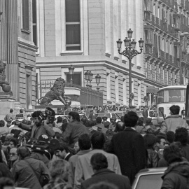 Inmediaciones del Congreso de los Diputados