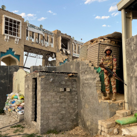 Un soldado pakistaní