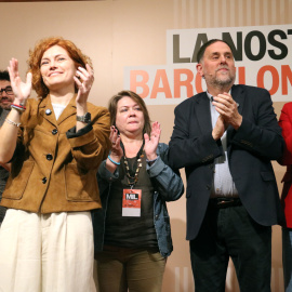 La secretària general d'ERC, Elisenda Alamany, durant el congrés regional de la formació que l'ha proclamat candidata a l'alcaldia de Barcelona.