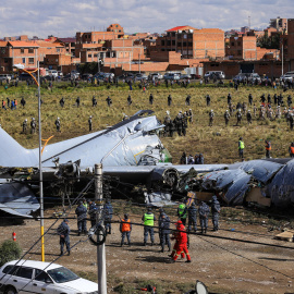 El avión militar accidentado en El Alto