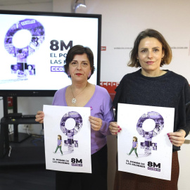 Yolanda Carrasco y Vanessa Casado, de CCOO.