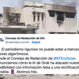 Tuit del Consejo de Reacción de EFE.