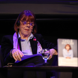 La francesa Gisèle Pelicot en la presentación en Madrid de sus memorias 'Un himno a la vida'.