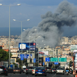 Un misil israelí impacta en un edificio de Beirut
