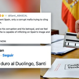 Críticas al tuit de Santiago Abascal.