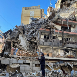 Un edificio destruido en Beirut