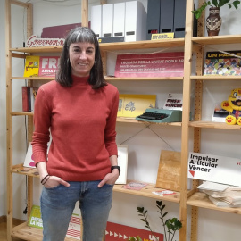 La portaveu de la CUP, Su Moreno, a la seu nacional de la formació. 05/03/2026