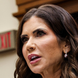 La hasta ahora secretaria de Seguridad Nacional de EEUU, Kristi Noem, en el Capitolio.