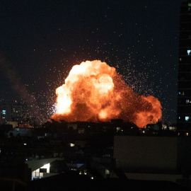 Imagen de archivo de la explosión de un misil durante el conflicto con Irán.