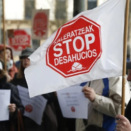 Concentración contra los desahucios, en una imagen de archivo.