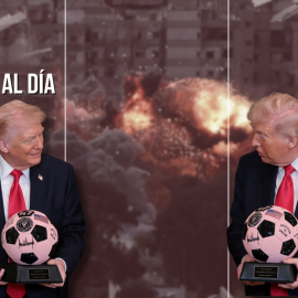 Fotomontaje con imágenes de Donald Trump.