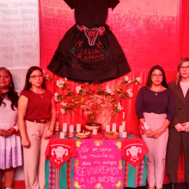 Las hijas de Celia Ramos, Marcia y Marisela, y las abogadas Ysabel Cedano y Catalina Martínez, comentaron la sentencia en una conferencia de prensa en Lima este viernes.