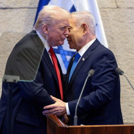 Foto de archivo de Donald Trump y Benjamin Netanyahu.