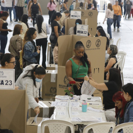 Mesas electorales en en Medellín, Colombia