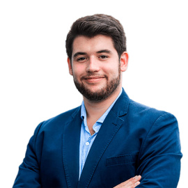 El secretario de Nuevas Generaciones (NNGG), Carlo Angrisano, que ha dimitido.