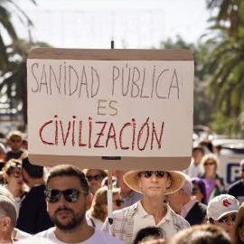Foto de archivo de una manifestación en Málaga convocada por las mareas.