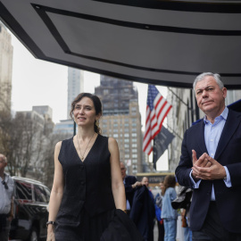 La presidenta de la Comunidad de Madrid, Isabel Díaz Ayuso en su viaje institucional a Nueva York (Estados Unidos), donde ha mantenido un encuentro con el alcalde de Sevilla, José Luis Sanz.