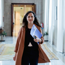 La secretaria general de Podemos, Ione Belarra, a su llegada a la Junta de Portavoces, en el Congreso de los Diputados.