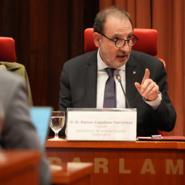 El conseller de Justícia, Ramon Espadaler, presenta els pressupostos del seu departament en comissió parlamentària
