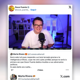 Respuesta de Óscar Puente al tuit de Marta Rivera.