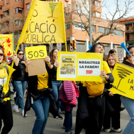 Manifestació de docents a Lleida el passat 11 de febrer. 11/02/2026