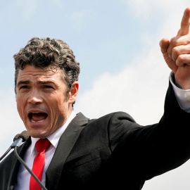 El hasta ahora director del Centro Nacional contra el terrorismo de Estados Unidos, Joe Kent, durante un acto en Washington.