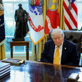 El presidente de Estados Unidos, Donald Trump, en el Despacho Oval este lunes 16 de marzo de 2026.