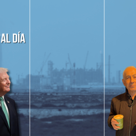 Fotomontaje con imágenes de Donald Trump y Benjamín Netanyahu.