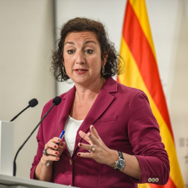 La consellera d'Economia, Alícia Romero, en una roda de premsa aquest dijous