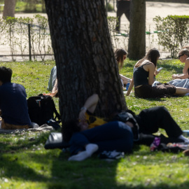 Un grupo de personas en un parque