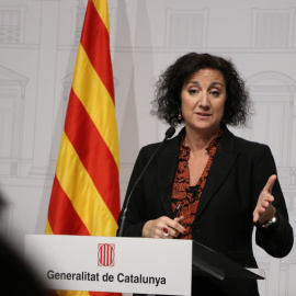 La consellera Alícia Romero, en la roda de premsa d'aquest divendres. 20/03/2026