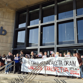 Uno de los miércoles negro de protestas de trabajadores de EITB.