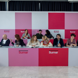 Reunión del grupo coordinador de Sumar en una imagen de archivo