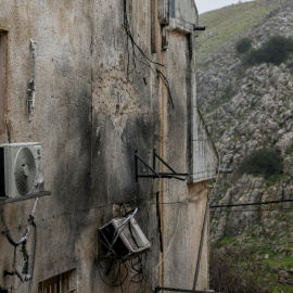 Casa libanesa tras los ataques israelíes contra las viviendas del país.