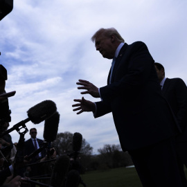 El presidente de EEUU, Donald Trump ante los medios.