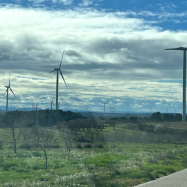 Imatge d'un parc eòlic a la Terra Alta. 16/03/2026