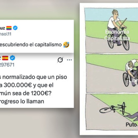 Una tuitera culpa al socialismo del precio de los pisos y desata un torrente de memes.