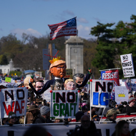 Protesta bajo el lema "No Kings" en Washington este sábado.