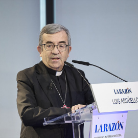 El presidente de la Conferencia Episcopal Española, Luis Argüello, en Madrid.