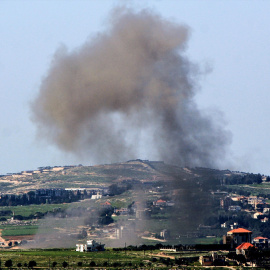 La aldea de Arnoun, en el sur del Líbano, tras un ataque israelí.
