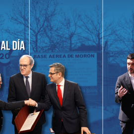 Fotomontaje con imágenes de Luis Argüello, Ángel Gabilondo, Félix Bolaños y Pablo Bustinduy.