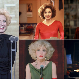 Marisa Paredes recogiendo el Goya de honor, y en algunas de sus interpretaciones.