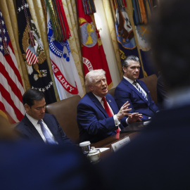 Rubio, Trump y Hegseth. Archivo.