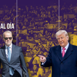 Fotomontaje con las imágenes de Juan Carlos Peinado y Donald Trump.
