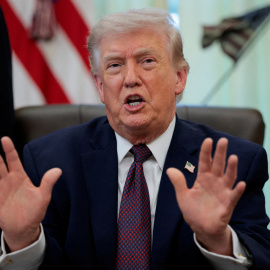 Imagen de archivo del presidente Donald Trump en el Despacho Oval.