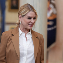 Pam Bondi en la Casa Blanca, este miércoles.