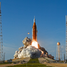 La misión Artemis II en Florida, este miércoles.